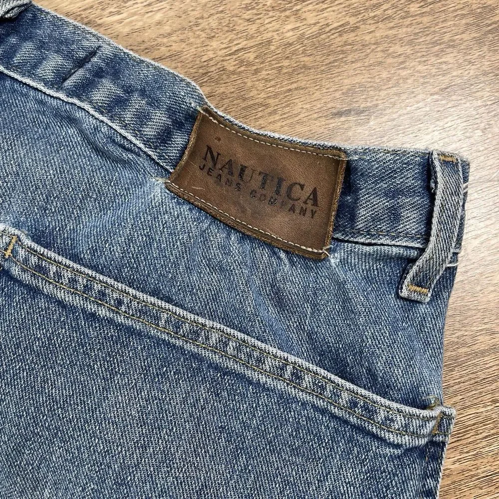 VTG Nautica Jeans Men's 36x30 Carpenter Loose Baggy‎ Wide Leg Y2K Skater Hip Hop